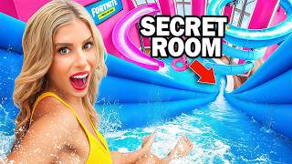 I Built a SECRET Room in a WATERPARK!