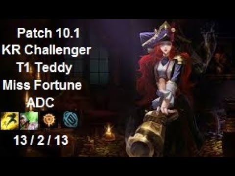 T1 Teddy - Miss Fortune vs Xayah - KR Challenger - Patch 10.1