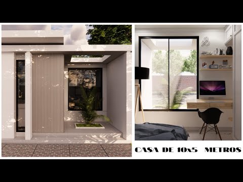 CASA DE 10x5 metros - Plano de CASA BLANCA