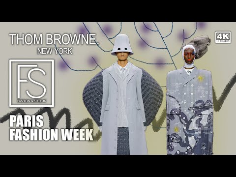 THOM BROWNE FW 23/24 PARIS First Couture 4K Full Runway Show Grace Elizabeth,Sara Grace Wallerstedt