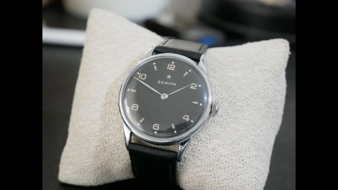 Zenith cal. 12 black dial, two hands