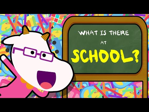 What is there at school? | Back to School Song | Wormhole English - Songs for Kids