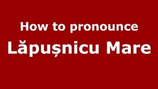 How to pronounce Lăpușnicu Mare