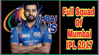IPL 2017 || Final Squad Of Mumbai Indians