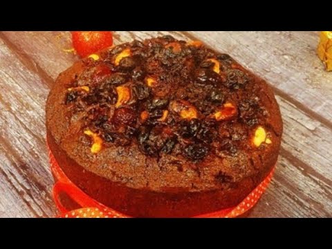Christmas chocolate fruit cake recipe without Rum | Eggless plum cake recipe 
