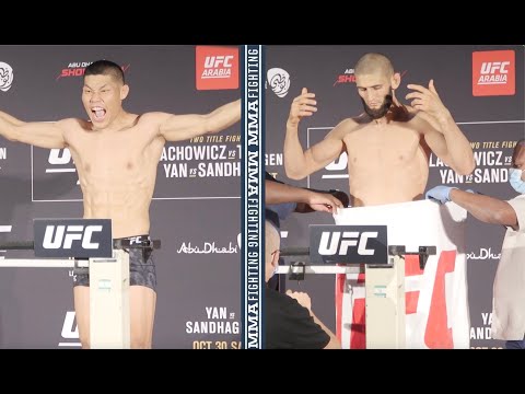 Khamzat Chimaev vs. Li Jingliang Weigh-in Video | UFC 267 | MMA Fighting