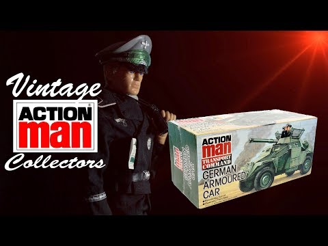 Vintage Action Man Review  Panzer Captain & German Armoured Car