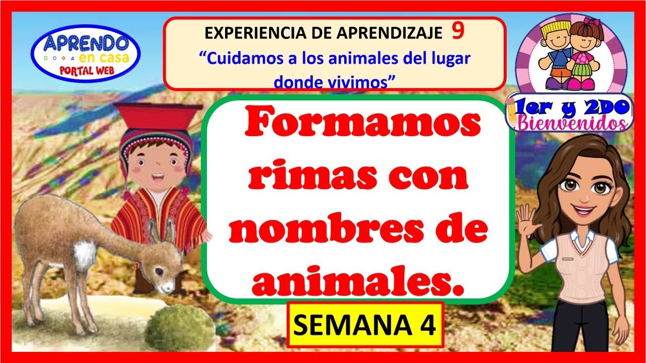 FORMAMOS RIMAS CON NOMBRES DE ANIMALES- 1ER Y 2DO- COMUNICACIÓN