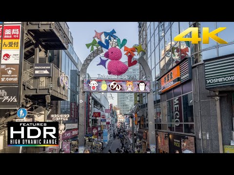 🍭 [4K HDR] Walking Along Takeshita Dori, The Most KAWAII Street in Harajuku | Tokyo, Japan 🇯🇵