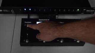 Video thumbnail for Mastermind LT MIDI Foot Controller Controlling Effect Gizmo - RJM Music by RJM Music Technology Inc