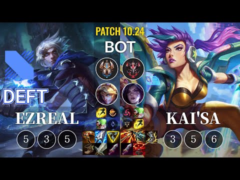 DRX Deft Ezreal vs Kai'Sa Bot - KR Patch 10.24