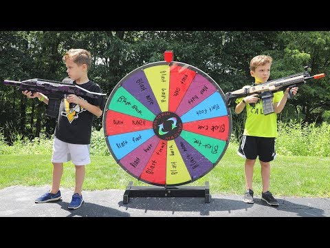 Nerf War :  The Mystery Wheel Showdown (Twin Toys) Video