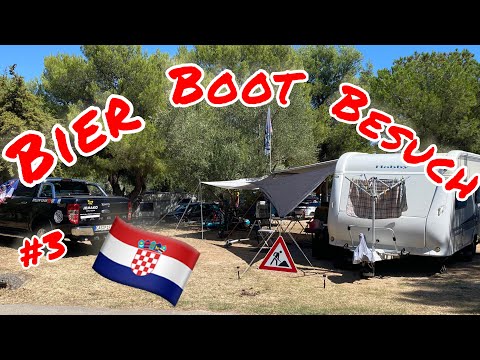 Mit Boot und Wohnwagen auf der Insel Murter , Jezera Lovisca , Vlog3