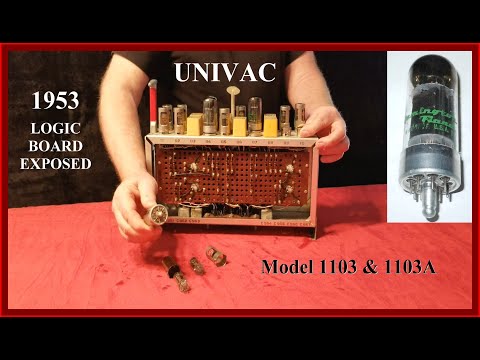 Computer History: 1953 UNIVAC 1103A Scientific, Remington Rand vacuum tube plugin module circuit