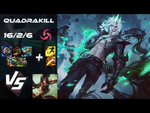JUNGLE Viego vs Nidalee [QUADRAKILL] - NA Challenger Patch 14.11