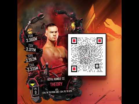 WWE SuperCard: Royal Rumble ’22 Theory QR code.