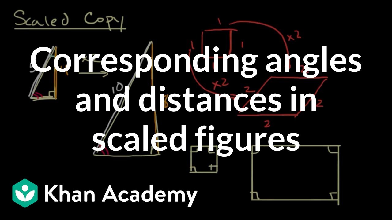 Corresponding angles and distances in scaled figures