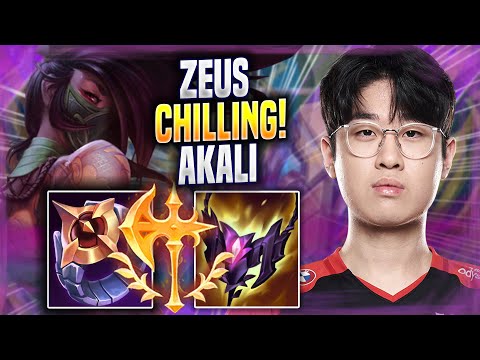 ZEUS CHILLING WITH AKALI! - T1 Zeus Plays Akali TOP vs Gangplank! | Season 2022