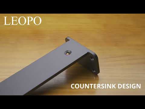 LEOPO Industrial Floating Shelf Brackets Install Guide | Heavy-Duty, Rustic Style & Hidden Mounting!