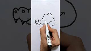 How to draw an Alligator 🐊 | Baby Crocodile drawing for kids and beginners