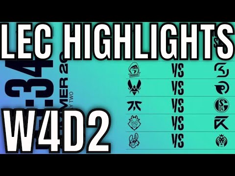 LEC Highlights ALL GAMES Week 4 Day 2 Summer 2020