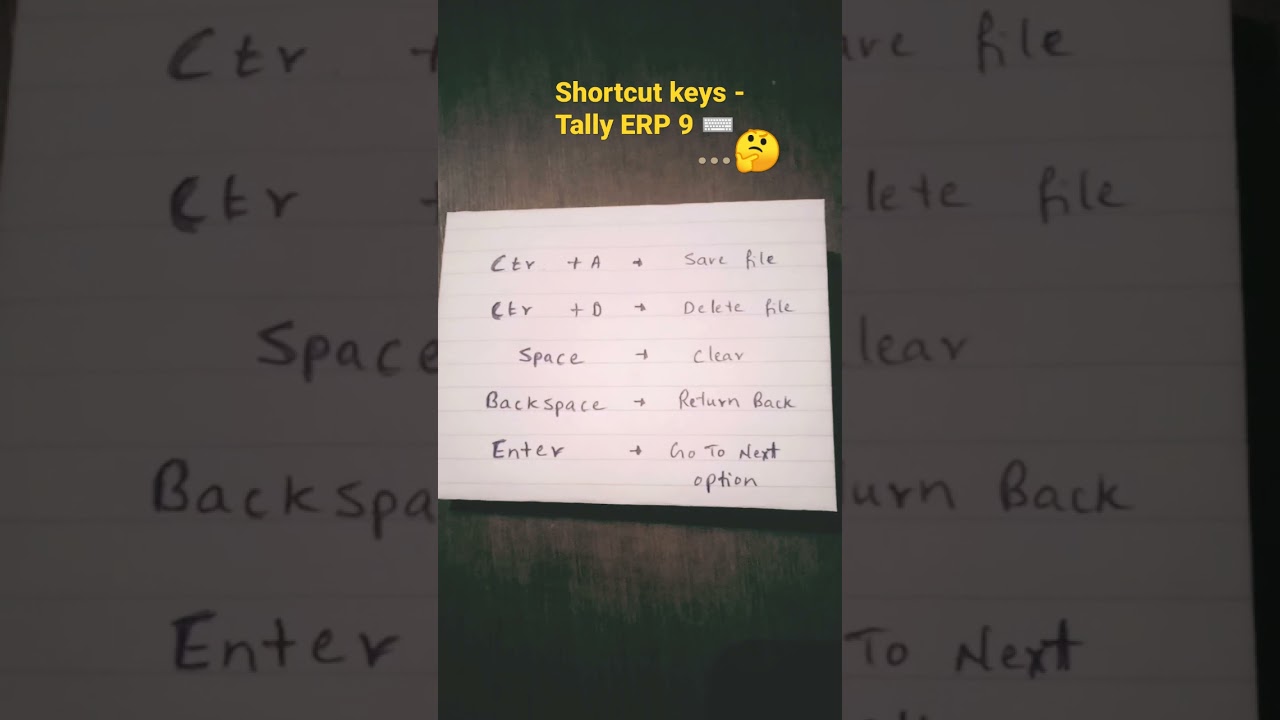 shortcut keys in Tally ERP - 9 ⌨️💻#shortcutkeys #gk #shortcuttricks #tricks #keys