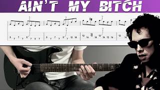 METALLICA - AIN’T MY BITCH (Guitar cover with TAB | Lesson)