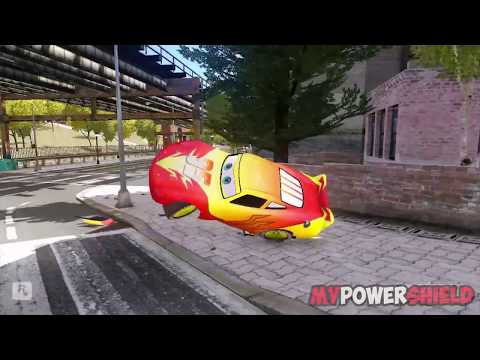 Flash Skin Lightning McQueen Crash Testing | GTA IV