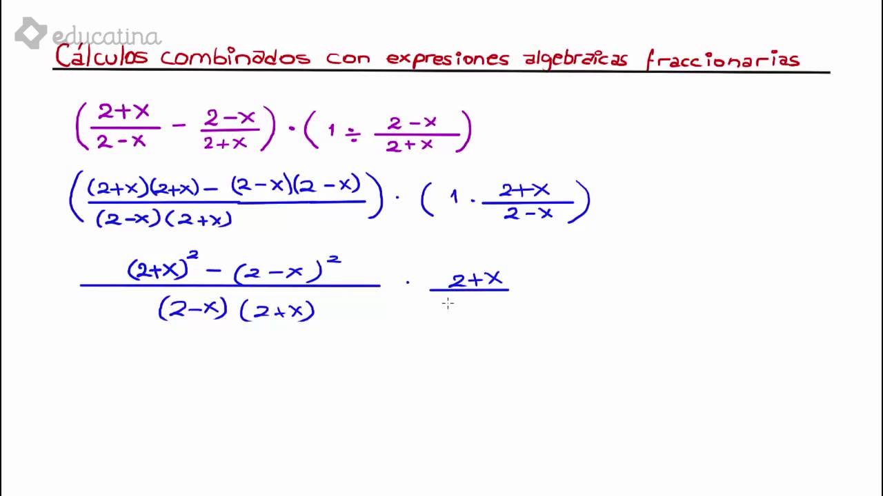 Educatina Operaciones combinadas con Expresiones