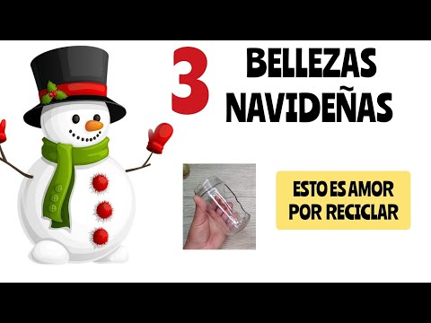 3 MANUALIDADES NAVIDEÑAS con RECICLAJE / especial muñecos de nieve / Natal / CHRISTMAS CRAFTS