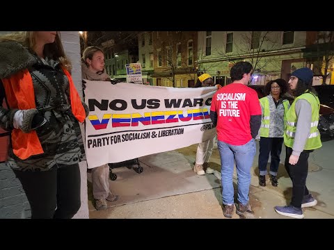 PSL Marches for "No US War on Venezuela"