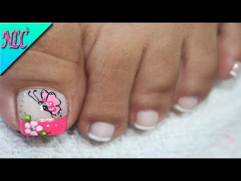 DECORACIÓN DE UÑAS PARA PIES MARIPOSA Y FLOR🌸 – BUTTERFLY NAIL ART🦋 – FLOWER NAIL ART🌸 – NLC