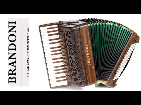 Brandoni 147 W Stained Mahagoni Black 16'8'8'8' (Doppel Tremolo,Musette) Klangprobe Akkordeon