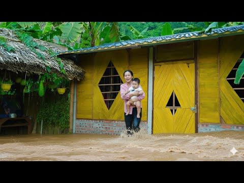 The single mother was notified and helped by the police to get through Hurricane Matmo