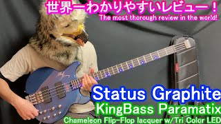 Video thumbnail for 【もう入手不可？貴重品！】Status Graphite / King Bass Paramatrix 世界で一番わかりやすくレビュー！/ ステイタス グラファイト / Mark King / by 役に立つベースのこと by タカオ
