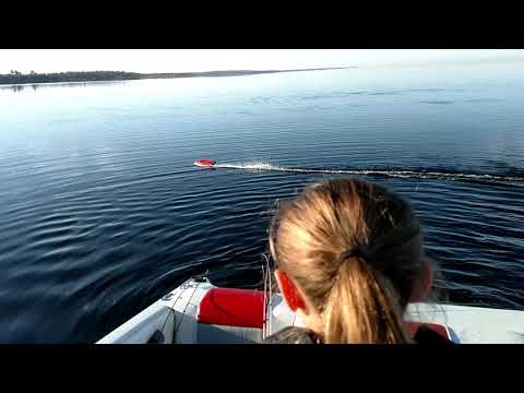 Chris Driving his RC Boat by the Gladstone Pier.
