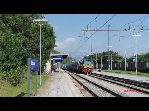 E.464 CON REGIONALE IN ARRIVO NELLA STAZIONE DI ROBILANTE. (CN) MART. 29 - 6 - 2021.