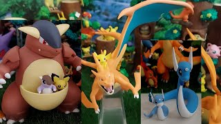 Mega Charizard, Kangaskhan, Dratini, and Dragonair Pokemon Scale (1/20) Figures