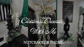 CHRISTMAS DECORATE WITH ME/ NUTCRACKER THEME TREE #emeraldgreen #decoratewithme