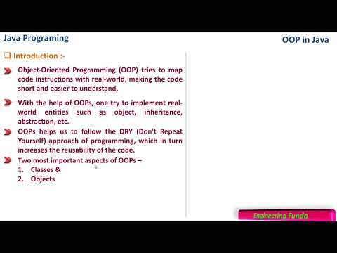 Object oriented Programming OOP Java Programming