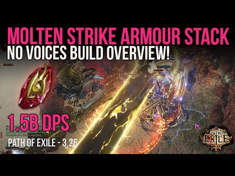 1.5B DPS Molten Strike Armour Stacker Valdo Farmer Overview -  Path of Exile 3.26