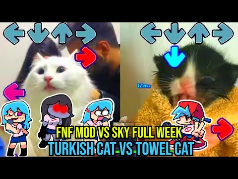 VS SKY FULL WEEK BUT TURKISH CAT VS TOWEL CAT - Friday Night Funkin' Custom Animation Mod
