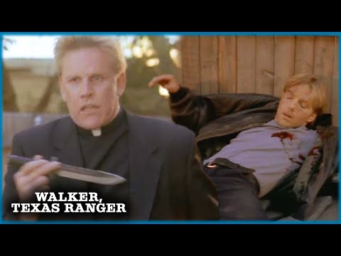 Trent Is Stabbed In Fight With Brutal Assassin (Gary Busey)! | Walker, Texas Ranger