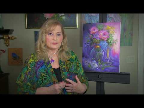 Kathwren Jenkins Paint with Passion On-line Floral-Still Life Oil Painting Course Promo