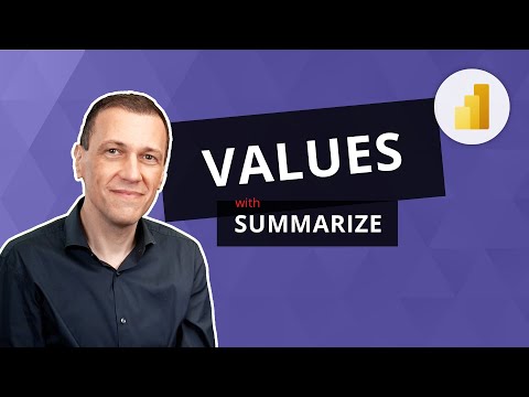 Power BI: VALUES with SUMMARIZE in DAX Power BI: VALUES with SUMMARIZE in DAX