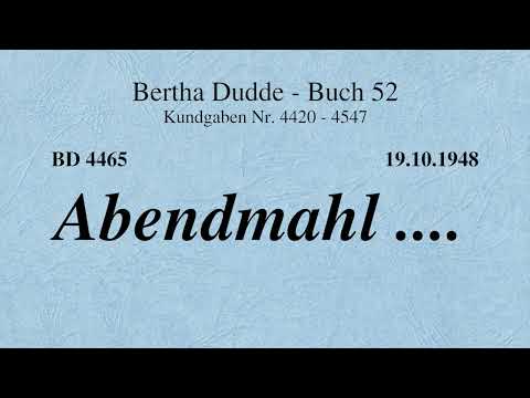 BD 4465 - ABENDMAHL ....