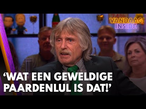Johan Derksen haalt hard uit: 'Wat een verschrikkelijke man is dat, een geweldige paardenlul!'