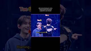 Download lagu After tearing Namjoon's t-shirt, Taehyung gestured towards Jungkook to save himself😅 #bts #namjoon mp3