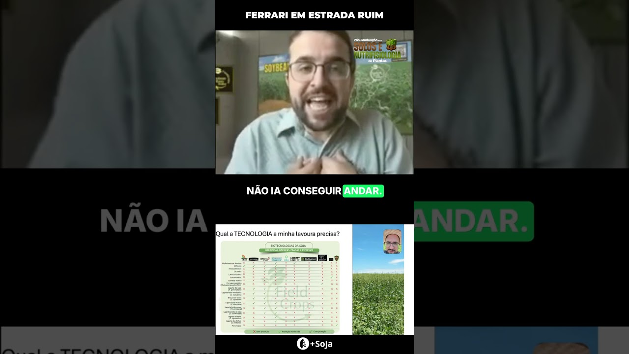 Lavoura igual Ferrari em estrada esburacada