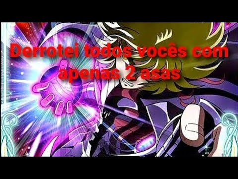 Radamanthys solando Kanon de gêmeos, Thanatos e Saga reparo com apenas 2 asas. Saint Seiya Awakening